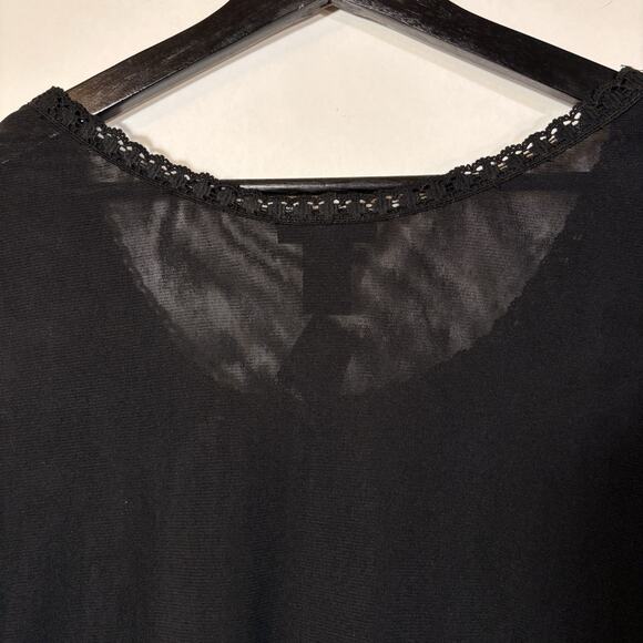 Y2K Mesh Top The Limited Fairy Grunge Large Black Witchy Goth Sheer Vintage - Picture 10 of 14